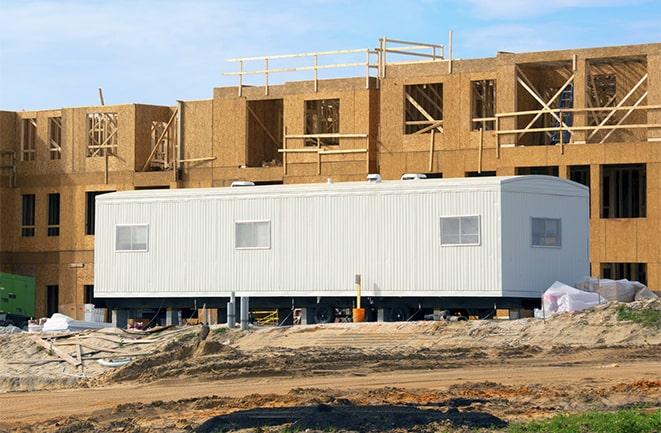 construction office rentals with signage for leasing information in Chocowinity, NC